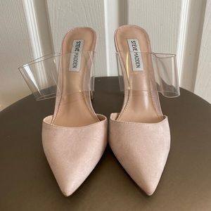 Steve Madden clear strap heels